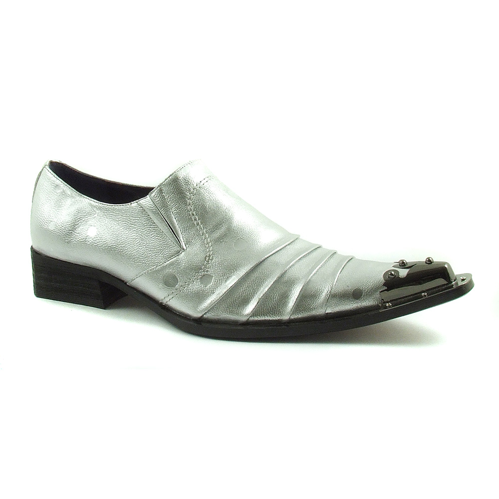 Buy Silver Steel Toe Cap Mens' Shoes 