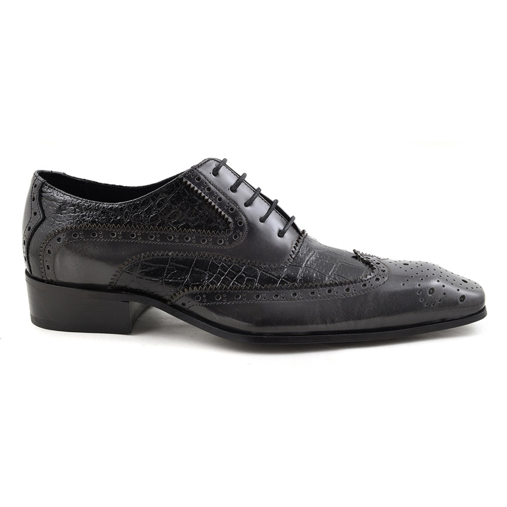 Buy Dark Grey Oxford Two Tone Brogues | Gucinari Shoes