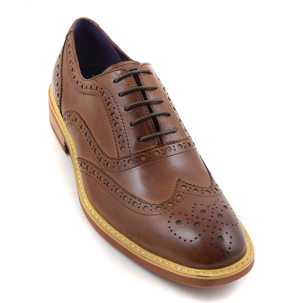 Buy Tan Oxford Brogue Mens Shoes | Gucinari Brogues