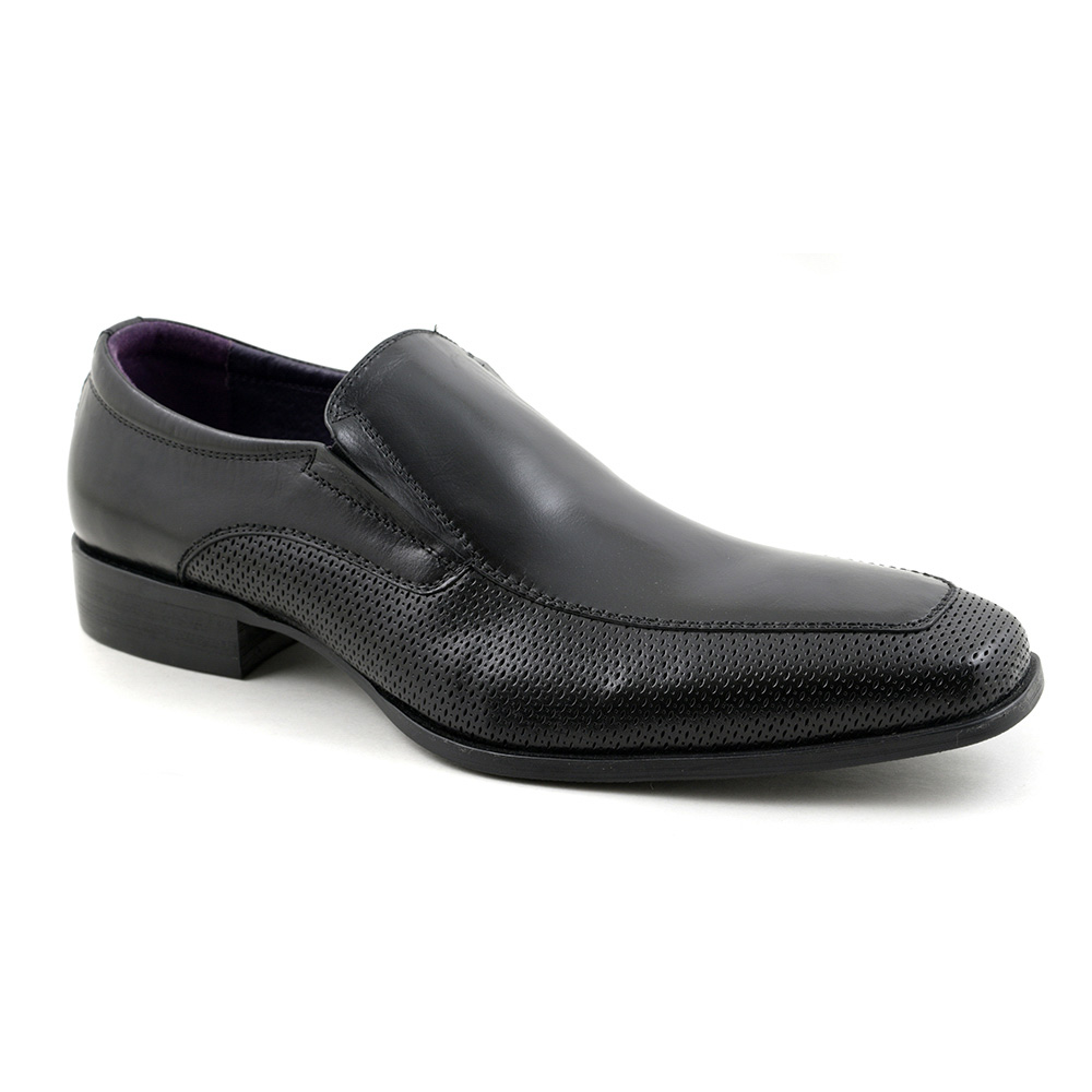 Buy Designer Mens Black Formal Slip-On Shoes | Gucinari