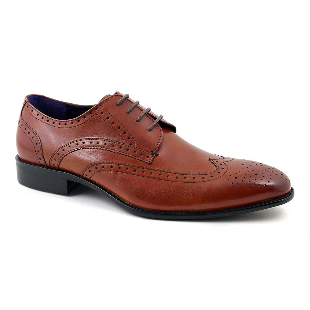 Buy Red Wingtip Derby Mens Brogues | Gucinari