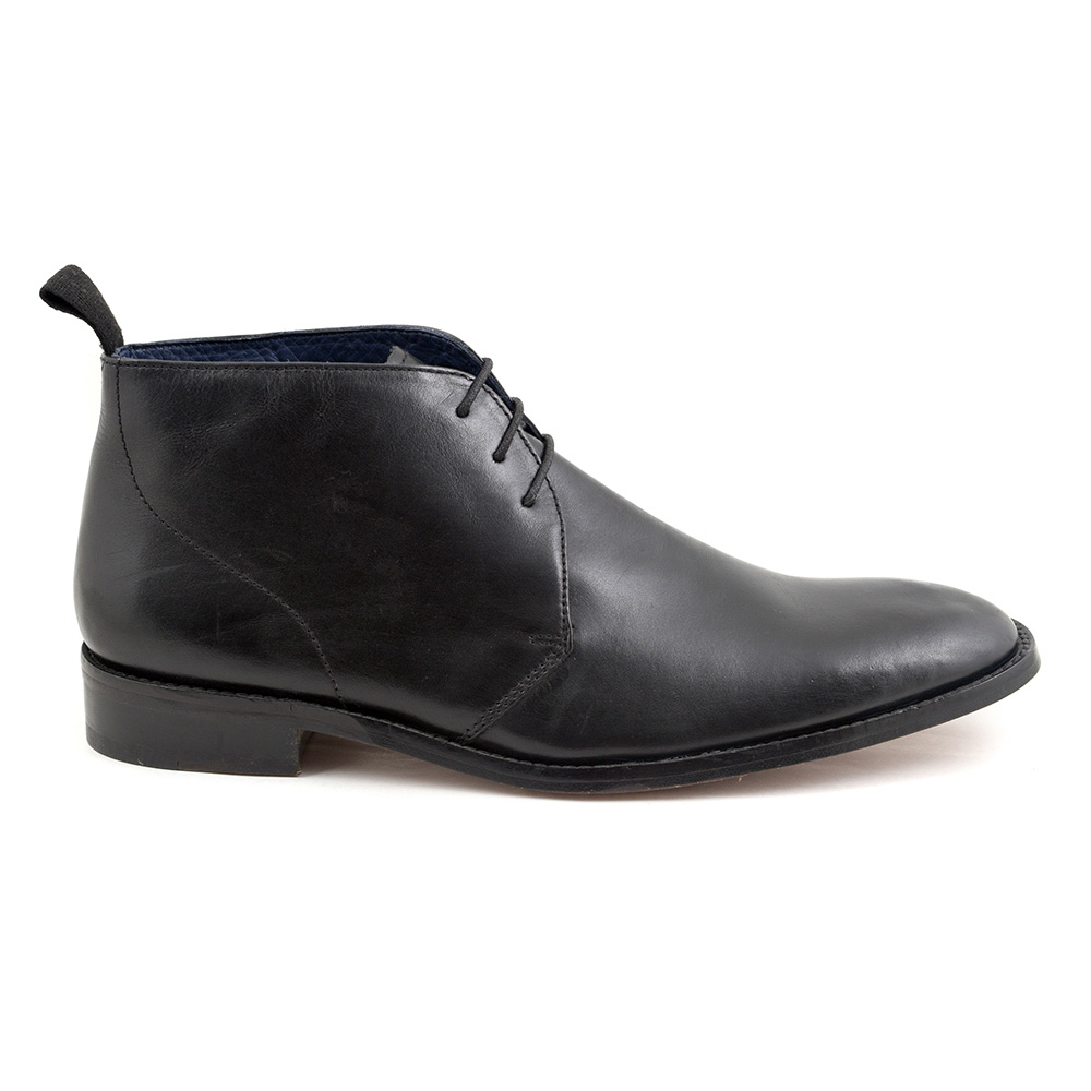Buy Mens Leather Black Chukka Boots | Gucinari Style