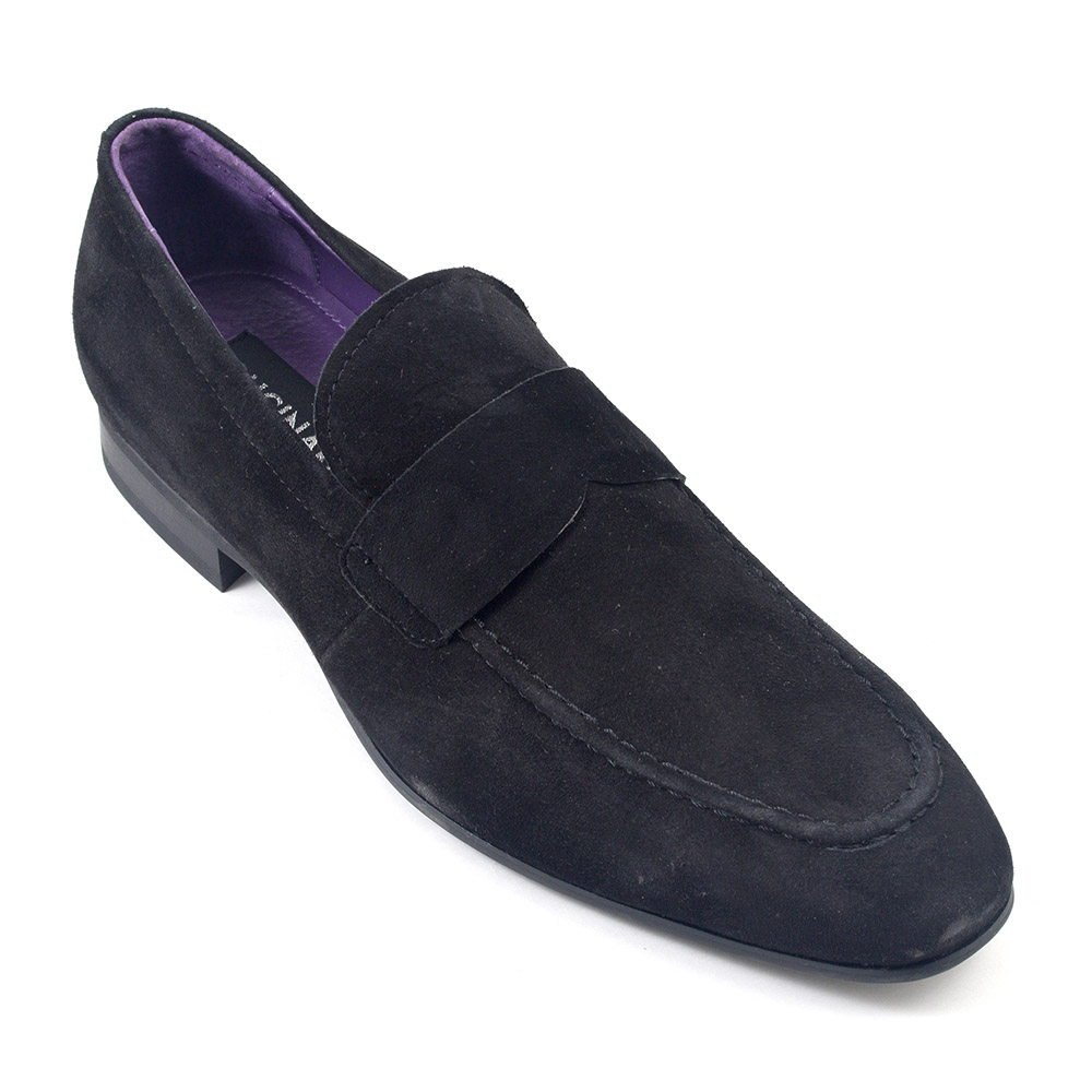 Buy Mens Black Suede Loafers | Gucinari Mens Loafers