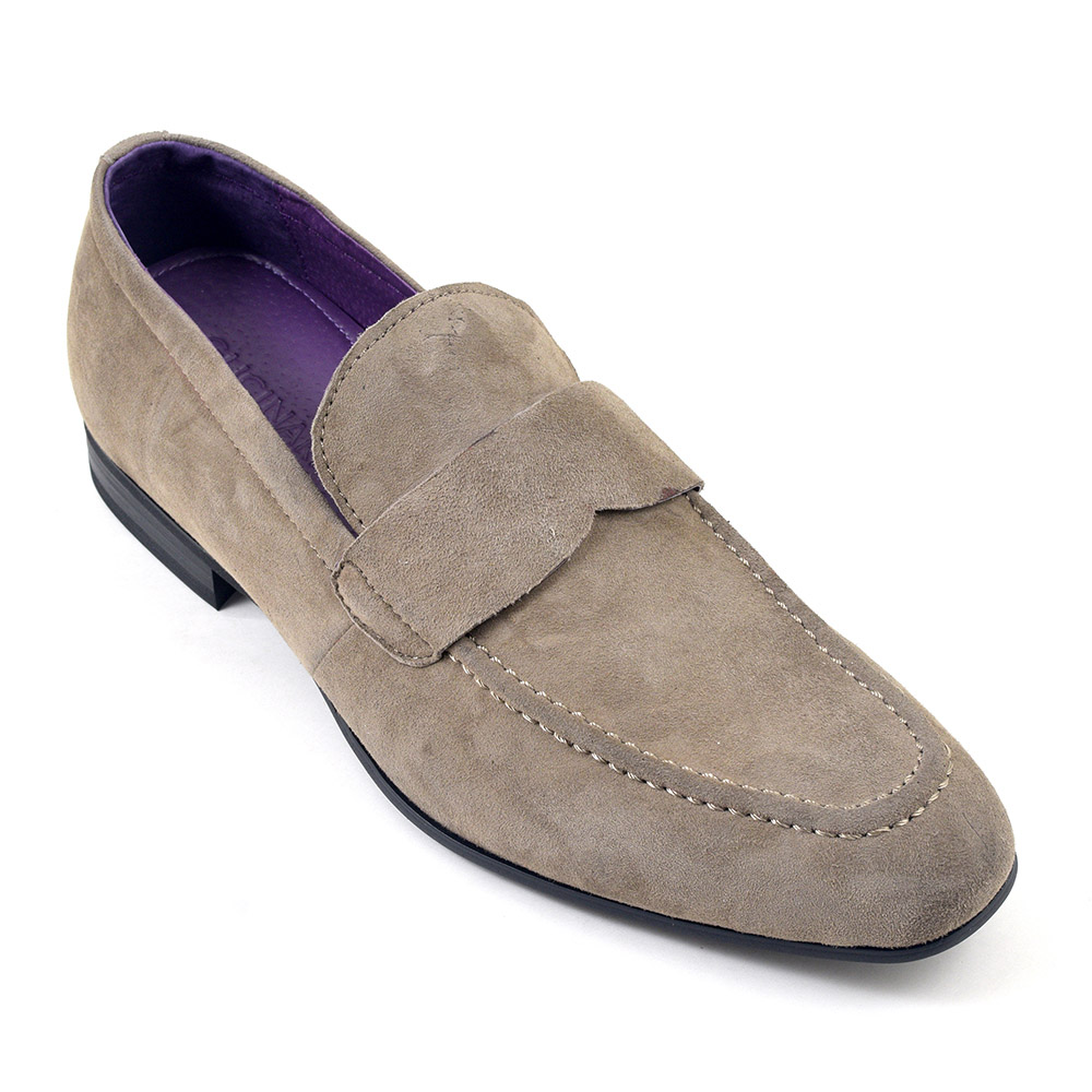 Buy Mens Taupe Suede Loafers | Mens Loafers | Gucinari