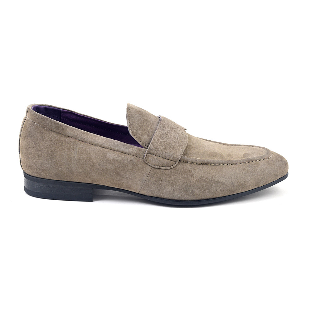 Buy Mens Taupe Suede Loafers | Mens Loafers | Gucinari