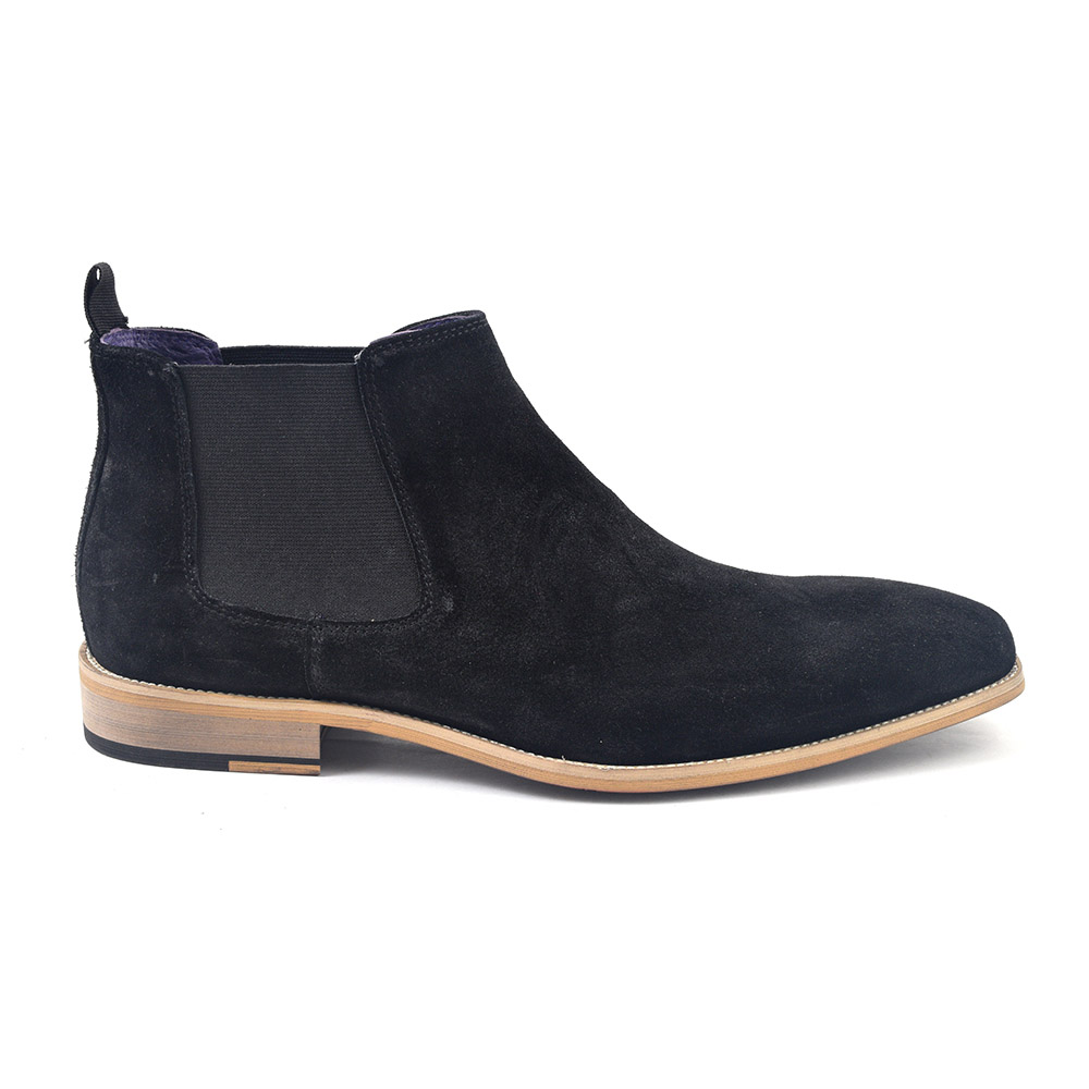 Shop Mens Black Suede Chelsea Boots | Gucinari Style