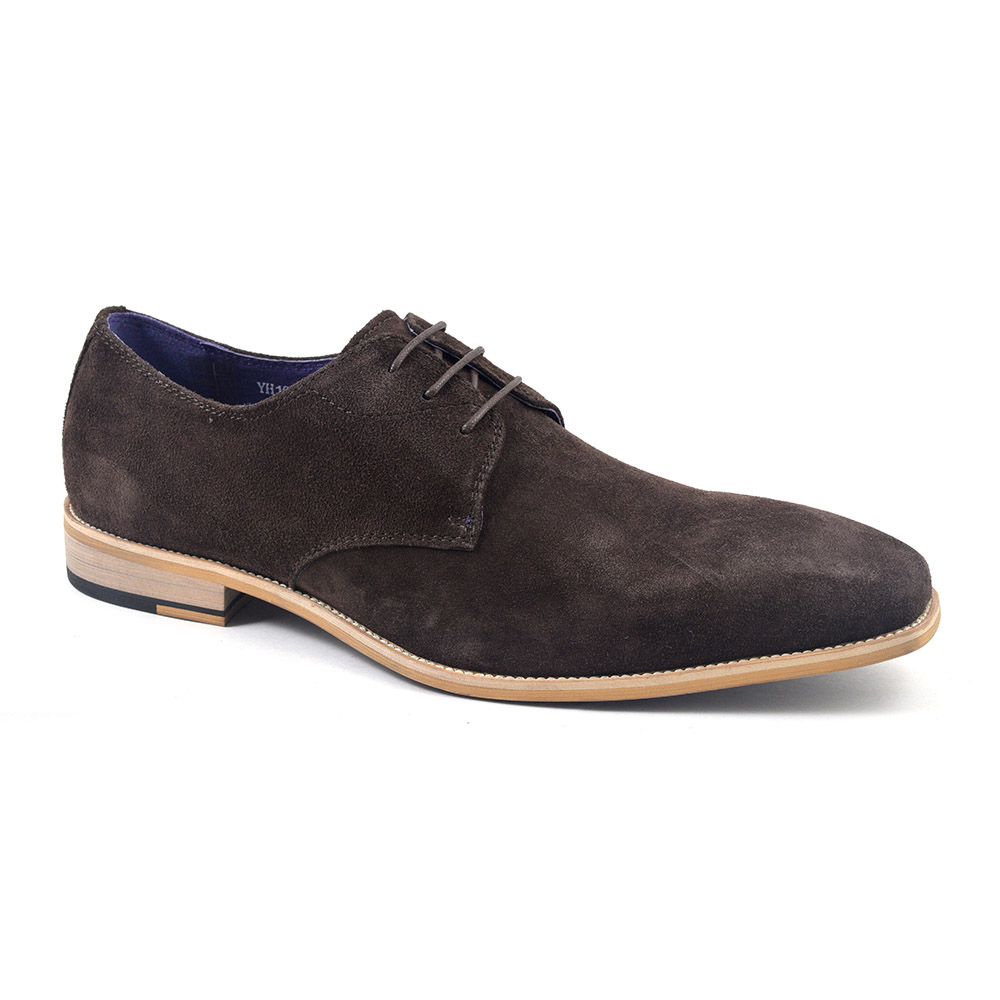 Shop Brown Suede Derby Shoes | Gucinari Men