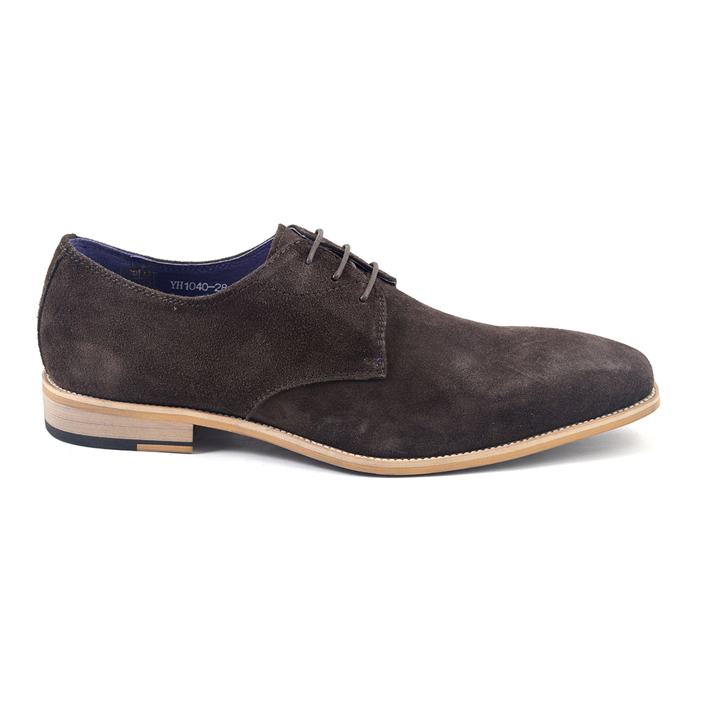 Shop Brown Suede Derby Shoes | Gucinari Men