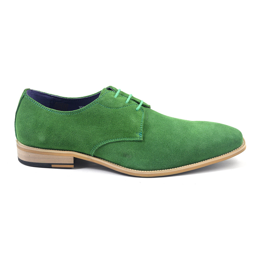 Buy Mens Green Suede Derby Shoes Gucinari