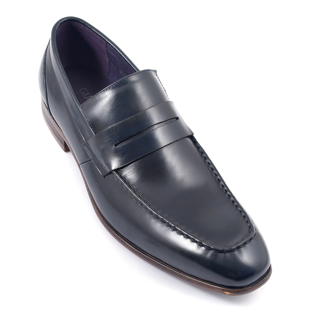 Shop Mens Navy Penny Loafer | Gucinari Designer Shoes