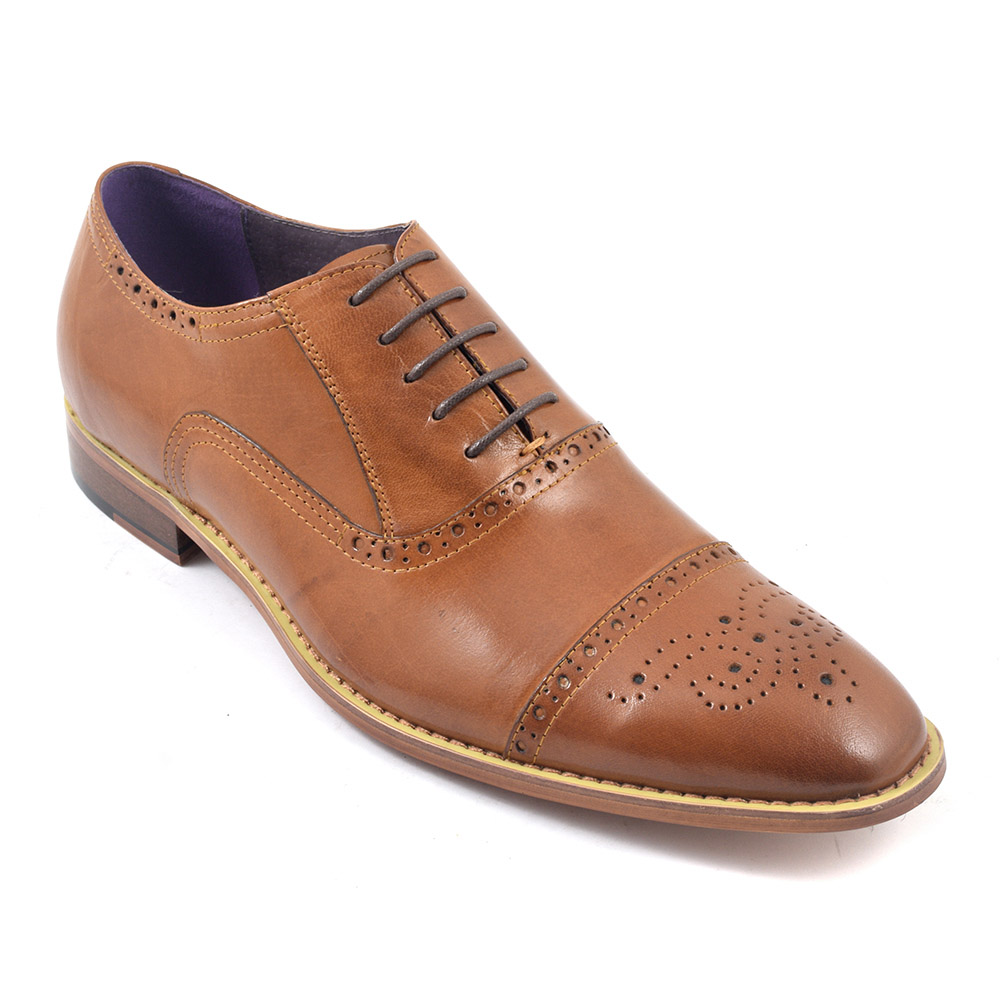 Buy Mens tan Oxford Brogue Shoes | Gucinari Online