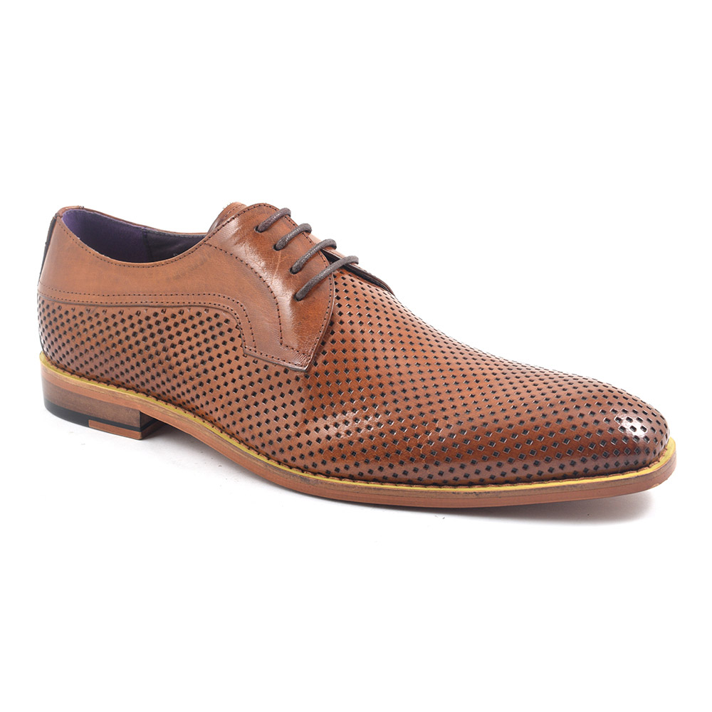 Buy Mens Tan Mesh Derby Shoes Online Gucinari