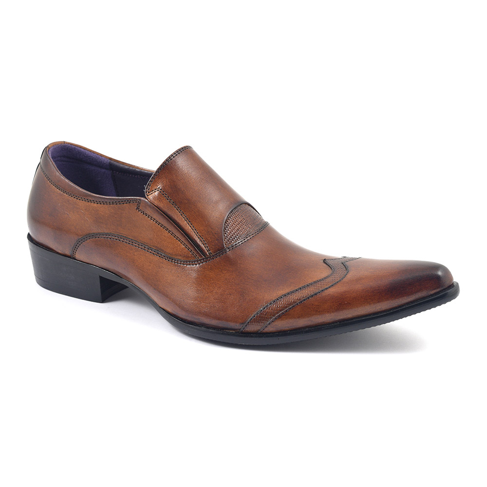 mens brown slip on shoes