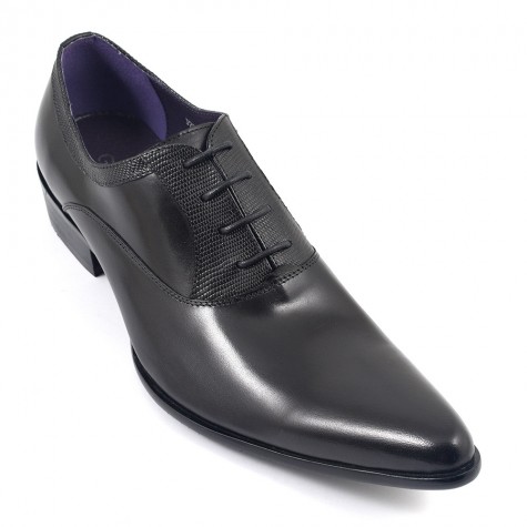 Buy Mens Black Pointed Toe Oxford Shoes | Gucinari