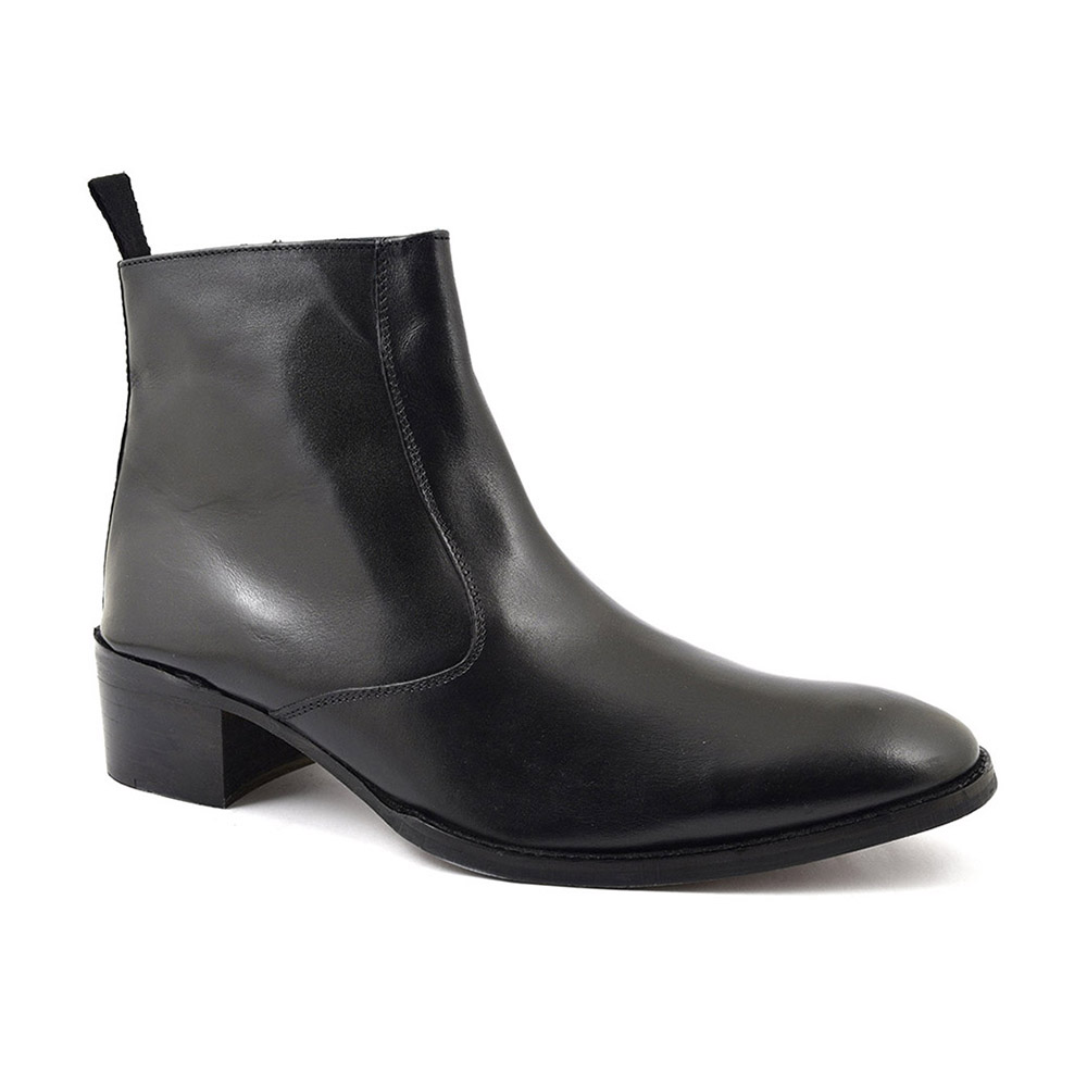 Buy Mens Black Cuban Heel Boots | Gucinari Beatle Boots