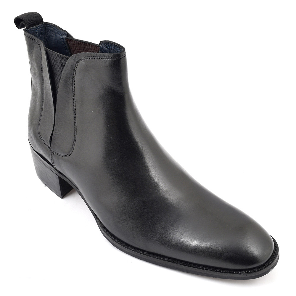 Buy Black Cuban Heel Boots | Gucinari Men