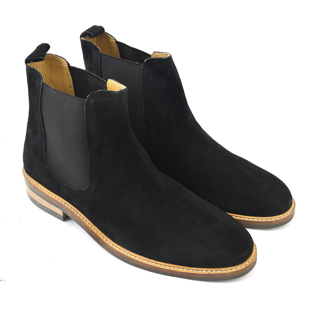 Shop Black Suede Chelsea Boot Mens Boots | Gucinari