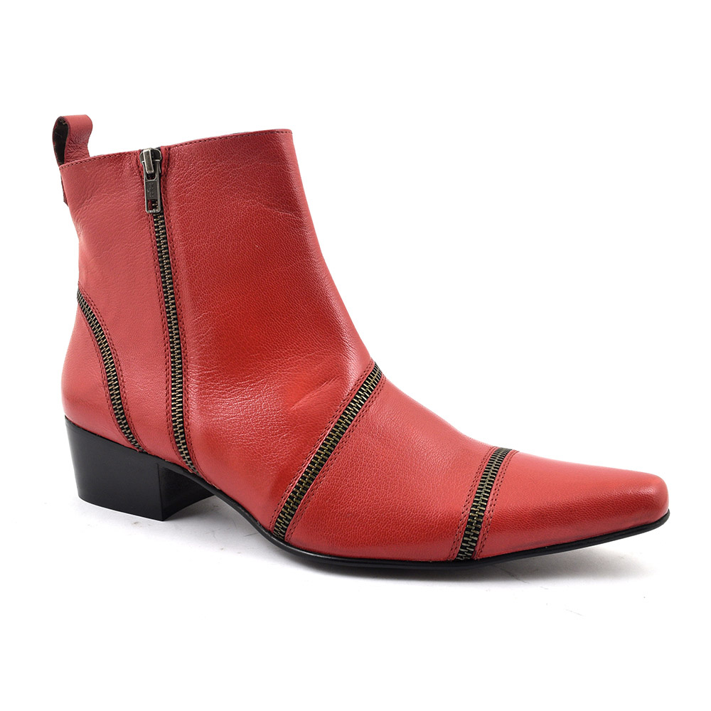 mens red boots
