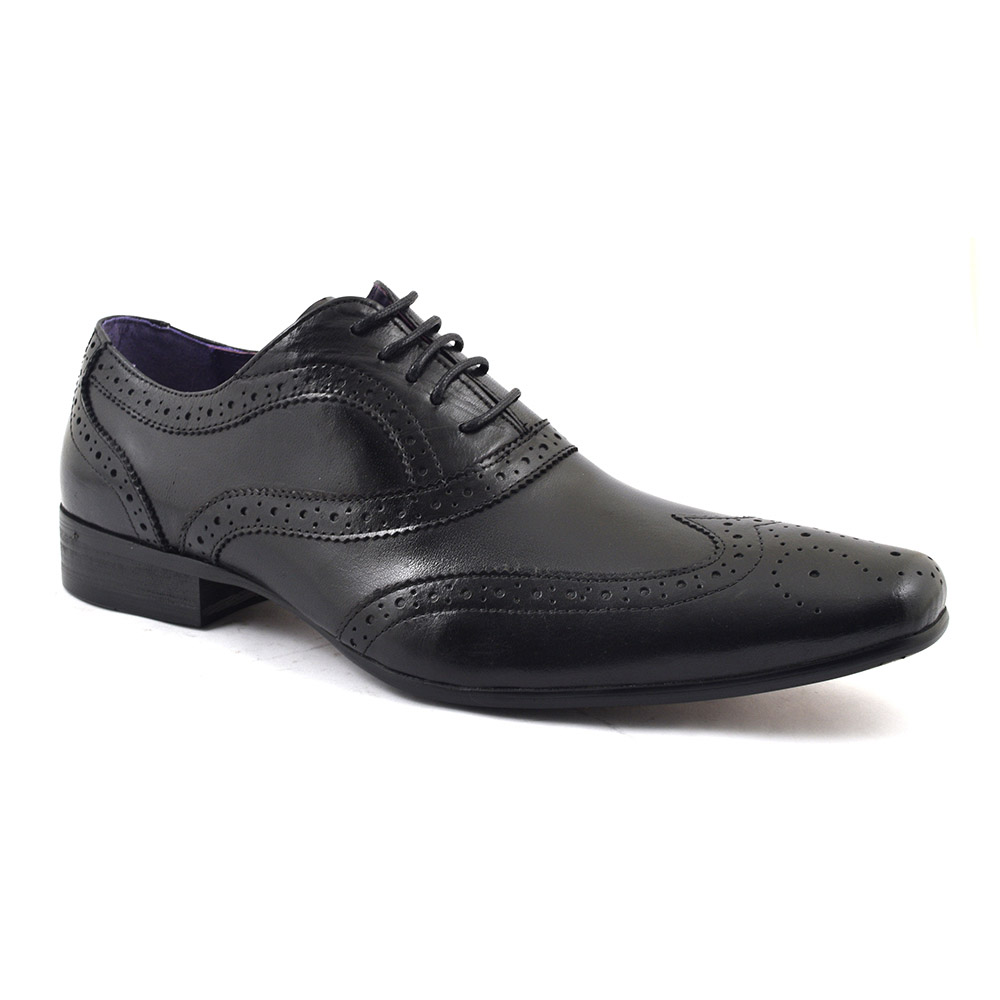 Buy Black Oxford Brogue Shoes | Gucinari Men