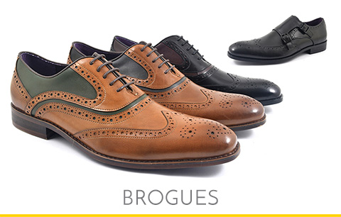 Gucinari Mens Designer Leather Brogues