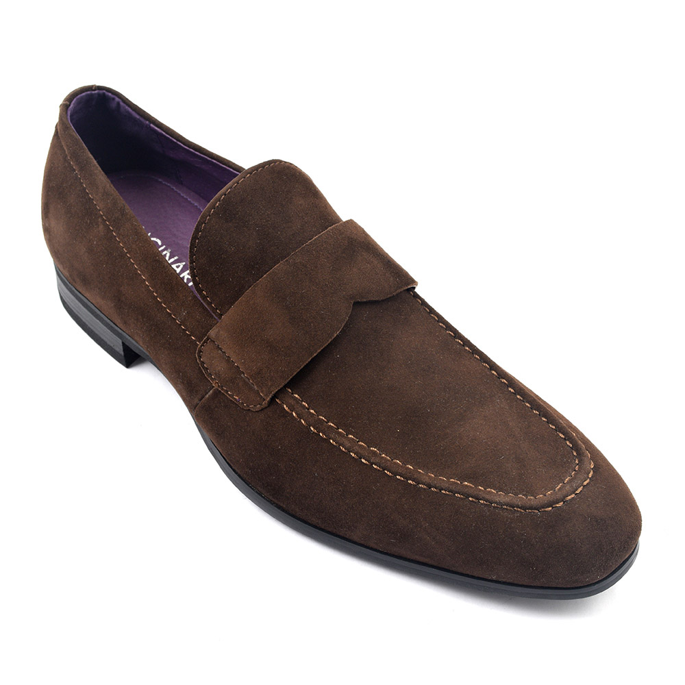 Brown suede loafers