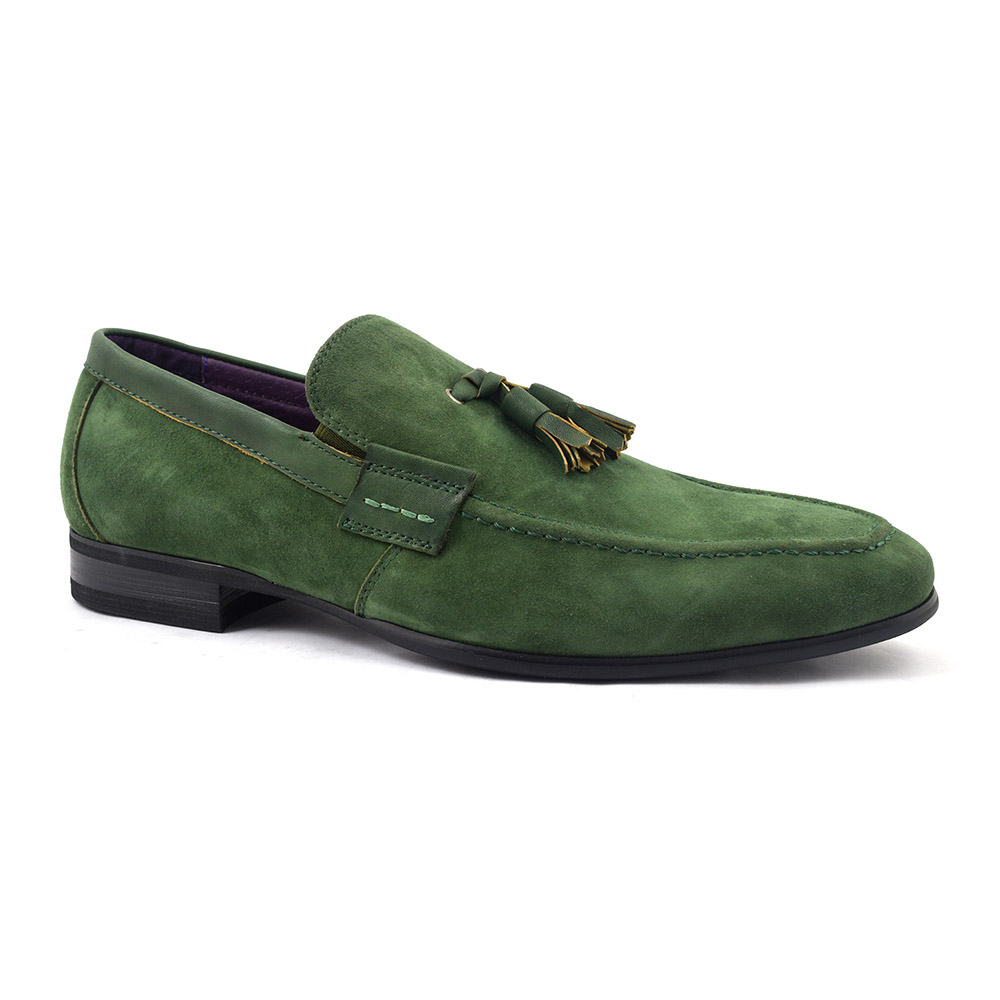 olive green loafers