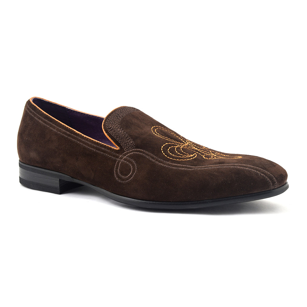 Buy Mens Brown Suede Loafer Gucinari Style