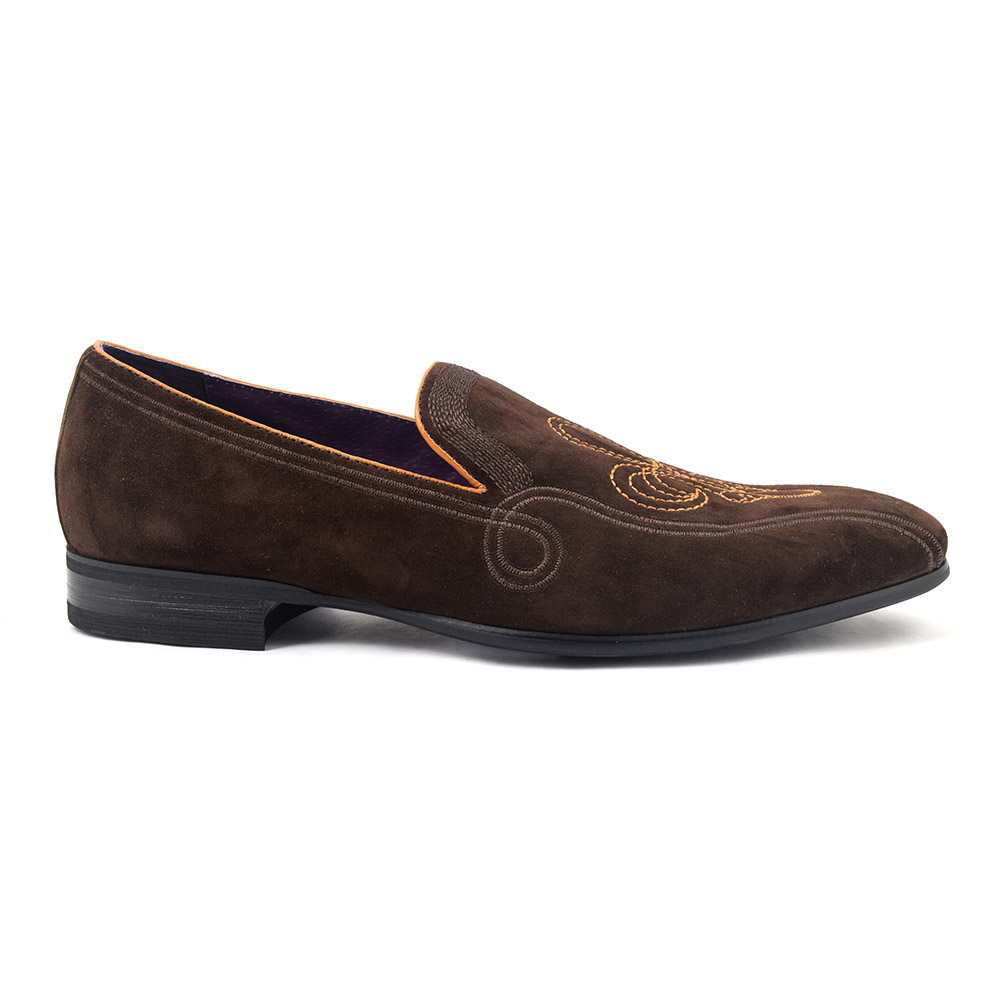 Buy Mens Brown Suede Loafer Gucinari Style 6061