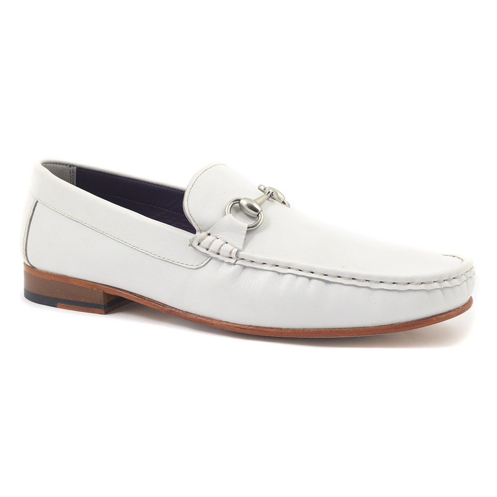 Find Mens White Loafer | Buckle Loafer | Gucinari Shoes