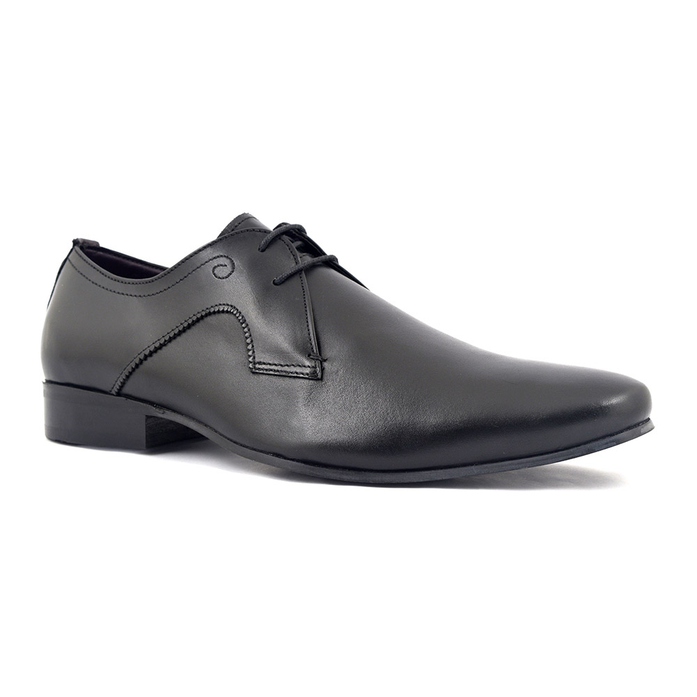 Buy Mens Black Derby Shoes | Elegant Formal Style | Gucinari