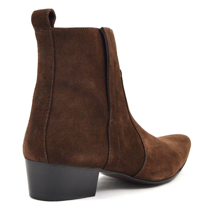 Alvares Brown Suede Heel Beatle Boot - Gucinari